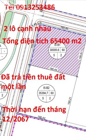Bán 02 lô đất cạnh nhau có tổng diện tích là 65400 m2 trong khu công nghiệp Bá Thiện - Tỉnh Vĩnh Phúc (cũ) nay thuộc Tỉnh Phú Thọ (mới)