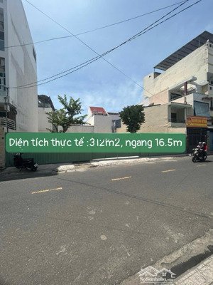 bán đất (312m2, ngang 16.5m) mặt tiền đường mạc đĩnh chi, gần ngã tư hồng bàng , giá 42 tỷ