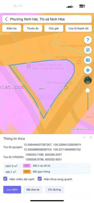 bán đất 4 mặt tiền ninh hải dốc lết có 2000m odt