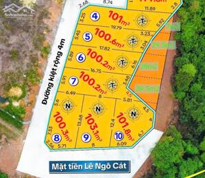 Bán đất 100,2m2 đường Lê Ngô Cát, phường Thủy Xuân, TP Huế, đối diện trường THCS Nguyễn Thị Minh Khai, chỉ 2,15 Tỷ