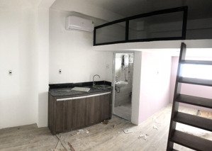 phòng đang hoàn thiện, gác lửng, máy lạnh, bếp. gần đh công nghiệp