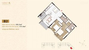 cho thuê căn hộ sarica, diện tích 111m2, giá 30 triệu/1tháng