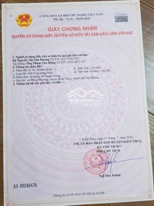 bán đất khu dịch vụ tái định cư bà cằng - giáp vinhomes dương kinh - cơ hội đầu tư siêu lợi nhuận