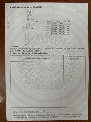 bán gấp lô đất thổ cư xã tân quan, hớn quản, giá mềm gần dân