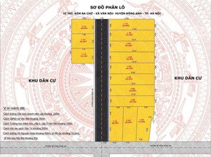 vân nội - xã phúc thịnh - đông anh chỉ từ 3.x tỷ/ lô - ô tô đỗ cửa 