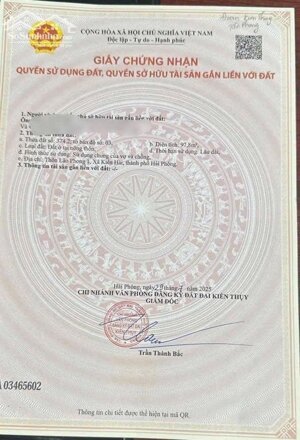 Bán đất Tân Phong - Kiến Thụy - Hải Phòng