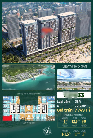 bán suất ngoại giao căn hộ 3pn đều các phòng 100% view vịnh hạ long