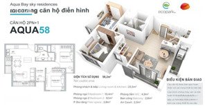 bán căn hộ 2 ngủ , chung cư aquabay kđt ecopark - giá 3 tỷ 240 đủ đồ