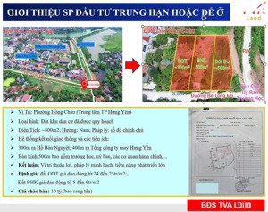 đất khu dân cư đã được quy hoạch (800m2, có 300 m2 thổ cư), sổ đỏ chính chủ