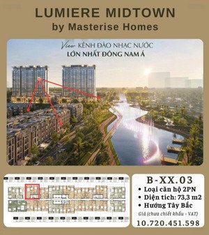 bán căn hộ 2pn lumiere midtown quận 2 view sông, đối diện tttm lớn nhất miền nam
