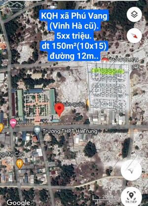 Cần tiền bán nhanh lô đất KQH xã Phú Vang bên cạnh trường cấp 3 Hà Trung