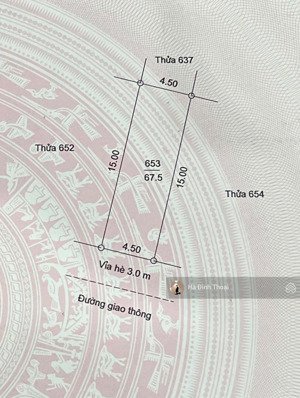 chính chủ - bán lô đất lk52a-45 kđt tân phú hưng, 67.5m2, mặt tiền 4.5m, nhỉnh 3 tỷ