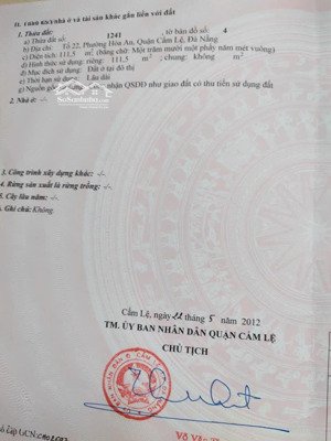 đất kiệt ô tô 4m cách đường tôn đản 50m , khu dân cư đông đúc diện tích 112m