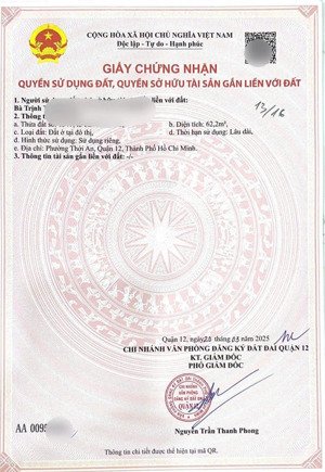 bán lô đất sổ hồng riêng 2025 - đường lê thị riêng q12