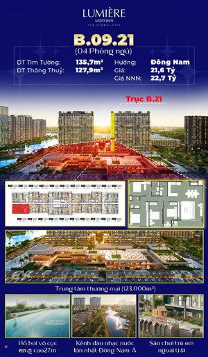 bán căn góc 4pn 135m2 lumiere midtown view tttm - căn hộ cao cấp quận 2 giá tốt