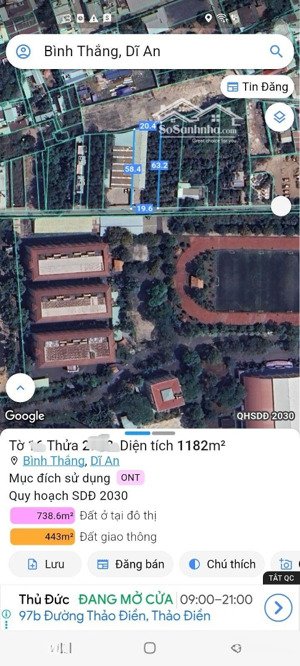 giá bán 16/m2 lô đất 1182m2 ngang 19.4m 1/ đường 30/4 phường bình thắng, thích hợp làm kho xưởng