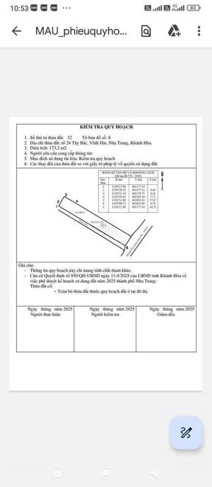bán đất tổ 24 tây bắc,vĩnh hải,dt 173 m2,ngang 4,8 m,hướng đông nam,đường ô tô- giá 3,2 tỷ