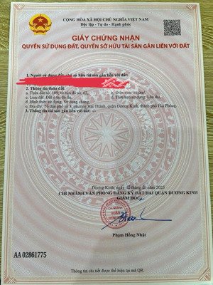 bán đất đường nhựa hải thành 2 dương kinh
