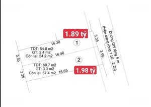 bán đất hẻm phương sài 54.8m2 ngang 3.3m giá 1 tỷ 780tr sổ đỏ full thổ cư