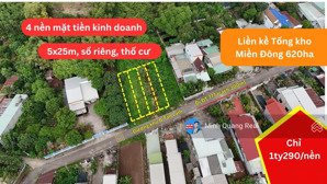 4 nền f0 mặt tiền nhựa kd rộng 9m, trung tâm xã đồi 61, liền kề kcn bàu xéo và tổng kho 620