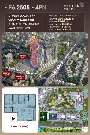 bán căn góc hoa hậu 4pn hướng đông nam sun cầu giấy, view thành phố cực đẹp. giá 2x tỷ. sổ lâu dài