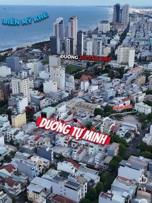 chỉ 38 tỷ: có ngay cặp đất ven biển mỹ khê đà nẵng, mặt tiền đường dương tự minh, 180m2 = 9m x 20m
