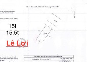 chính chủ cần bán gấp lô đất mặt tiền đường lê lợi giữa lòng trung tâm tp mới sài gòn 2 giá tốt