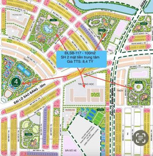 bán shophouse vinhomes golden city, 8,4 tỷ tts, 100m2, mặt tiền 6m