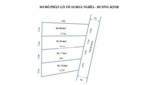 . chỉnh chủ gửi bán một lô đất tại hoà nghĩa - dương kinh - hải phòng diện tích 77,8. ngang 4,5m