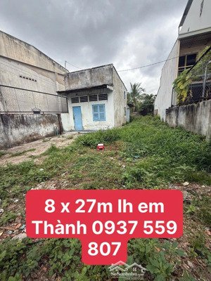 bán gấp đất ( 8 x 27m ) vuông đéc - hẻm 5m gần đường dương đình hội- pl b q9,