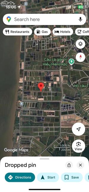 Bán đất đường xe hơi Lý Nhơn, xã Lý Nhơn, Cần Giờ: 46 x 94= 4.111m2, giá 6 tỷ.