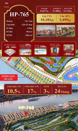 ( thành nguyễn dự án ) bán căn liền kề shop diện tích :90m dự án vinhomes royal island