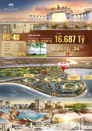 bán căn biệt thự song lập hoàng gia (hg-40) gần vincom giá cực tốt - vinhomes royal island - vũ yên