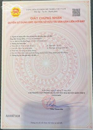 Bán đất Thụy Hương - Kiến Thụy - Hải Phòng