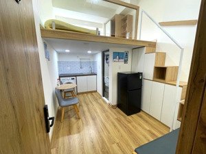 phòng trọ gác cao 32m2 - full nội thất máy giặt riêng - đinh bộ lĩnh gần hàng xanh - lh 