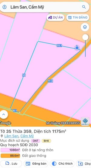 bán đất lâm san cẩm mỹ đồng nai giá tốt