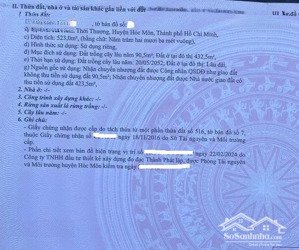 hóc môn, chỉ hơn 16 triệu/m2 đất thổ cư, ngã 4 dương công khi - nguyễn văn bứa