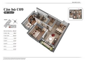 cần bán gấp căn góc 2pn hh02 kepler tower | giá cực tốt chỉ 7,42 tỷ | view đường vũ trọng khánh