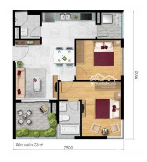 bán gấp căn mini garden d aqua 71m2 ban công 8m2 hướng đông nam, tầng 18 giá rẻ 3.78 tỷ. 