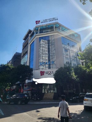 siêu vip, bán building mặt phố trần thái tông, 210m2, 7 tầng, lô góc 2 mặt phố, thông sàn văn phòng