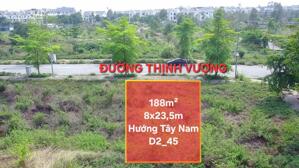 Bán 188m2 mặt tiền 8m hướng Tây Nam khu biệt thự nhà vườn Mậu Lâm