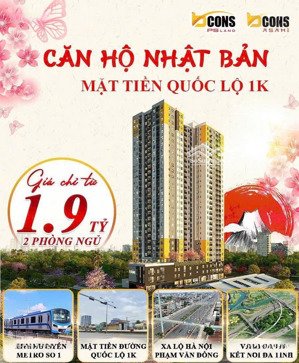 bcons asahi dự án đầu tiên bcons bắt tay cùng nhật bản thiết kế phong cách nhật, giá 1ty5 căn