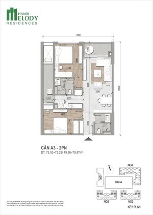 ký trực tiếp cđt - căn 2pn/75m giá chỉ 72tr/m tầng trung đẹp melody linh đàm - có gói vay htls