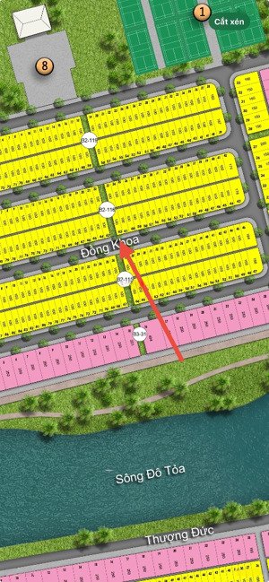 bán lô kẹp công viên đường 7m5 đất nền nam hoà xuân , hướng đông nam giá tốt.