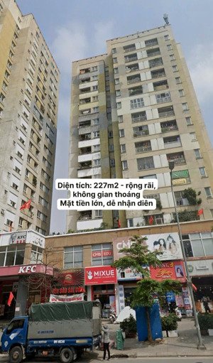 cho thuê mặt bằng 227m2 tầng 2 - b14 phạm ngọc thạch, đống đa, hà nội
