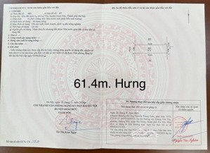 chủ cần bán ô dv lại yên 61.4m. mt ~4m ko lỗi gần đg giá nhỉnh 8ty