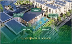 bán căn biệt thự sunflower ii 400m2 chỉ 45tr/m2 ngay trung tâm tp mới - siêu phường bình dương.