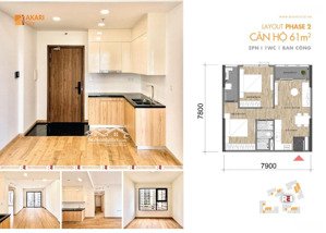 bán gấp căn 2pn 1wc block ak8 - có ban công - view nội khu - giá chỉ 3,59ty bao thuế phí