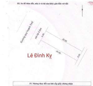 đất mặt tiền đường 7m5 lê đình kỵ khu phước lý. s= 100m2 ( 5x20) giá: 3.75 tỷ