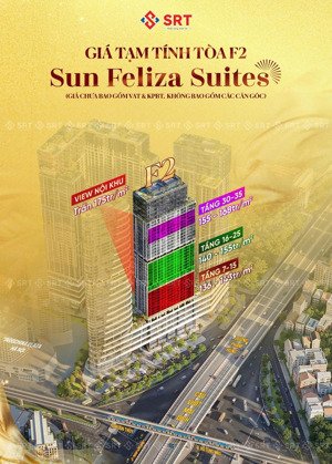 chung cư hạng sang sun feliza suites ra mắt tòa f2 rẻ nhất dự án.